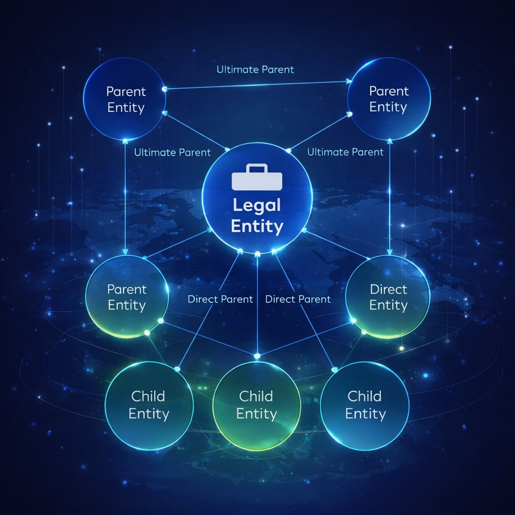 企業の所有権と支配関係を示すLEIレベル2データ